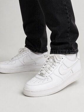 Nike Air Force 1 Low White Leather Sneakers Classic AF1 Size 10